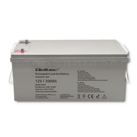Akumulator AGM | 12V | 200Ah | max. 3000A Akumulator AGM | 12V | 200Ah | max. 3000A
