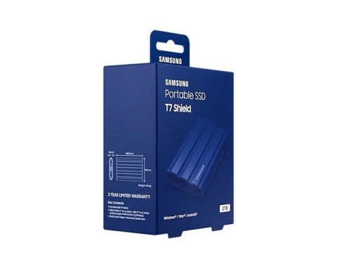 Dysk SSD T7 Shield 2TB USB 3.2, niebieski Dysk SSD T7 Shield 2TB USB 3.2, niebieski