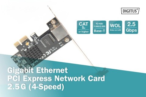 Karta sieciowa przewodowa PCI Express 1x RJ45 2.5 Gigabit Ethernet 10/100/1000/2500Mbps Karta sieciowa przewodowa PCI Express 1x RJ45 2.5 Gigabit Ethernet 10/100/1000/2500Mbps