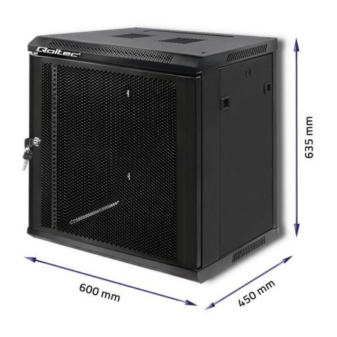 Szafa RACK 19 cali| 12U | 450 x 600 x 635 | Perforowane drzwi Szafa RACK 19 cali| 12U | 450 x 600 x 635 | Perforowane drzwi