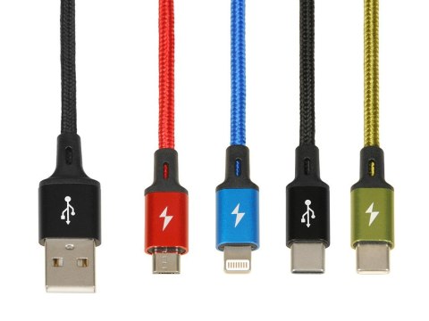 KABEL USB 4W1 2XUSB-C, MICROUSB, LIGHTNING KABEL USB 4W1 2XUSB-C, MICROUSB, LIGHTNING
