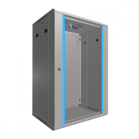 Szafa rack 18U 600x450mm szara wisząca Szafa rack 18U 600x450mm szara wisząca