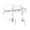 Uchwyt przegubowy na dwa monitory deluxe Ergo Office ER-449