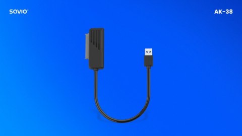 Adapter SATA żeński - USB 3.0 męski do dysków 2,5, AK-38 Adapter SATA żeński - USB 3.0 męski do dysków 2,5, AK-38
