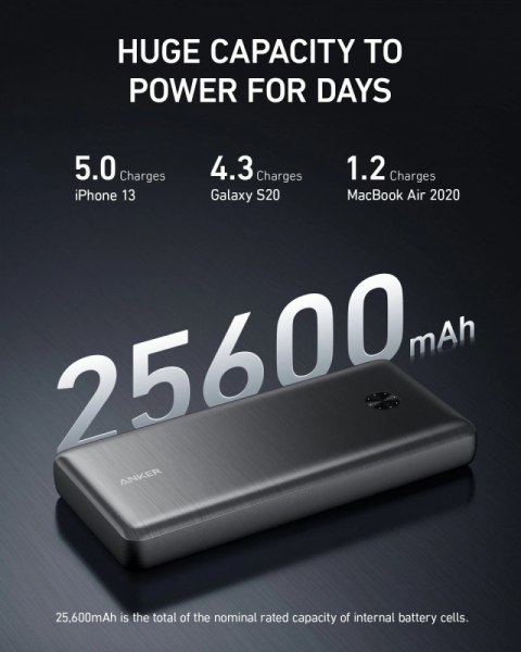 PowerBank III Elite 87W 25600 mAh czarny bez zasilacza PowerBank III Elite 87W 25600 mAh czarny bez zasilacza